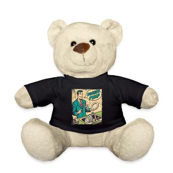 Homme lavant la vaisselle proxénète vaisselle - Nounours - noir - Devant