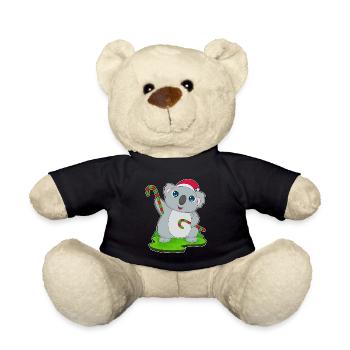 Canne de Noël Koala - Nounours - noir - Devant