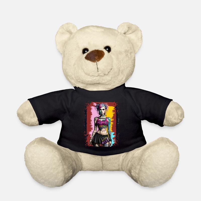 Hübsches Punk-Mädchen - Teddy - Schwarz