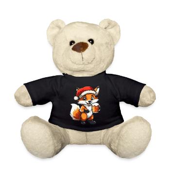 Fuchs Weihnachten Bier - Teddy - Schwarz - Vorne