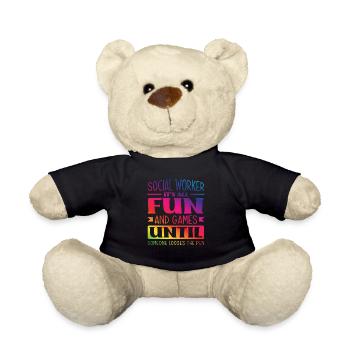 Social worker fun until someone loses the pen - Teddy Bear - black - Front