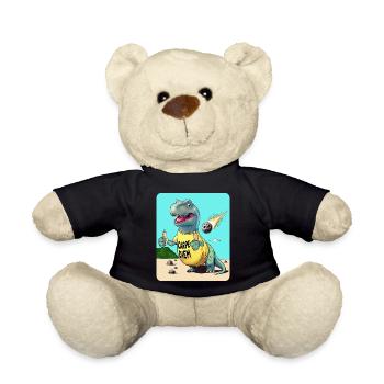 Carpe Diem Dinosaur - Teddy Bear - black - Front