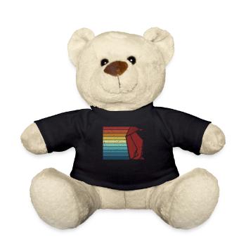 Retro Eule Papierkranich Falten Meister Origami - Teddy - Schwarz - Vorne