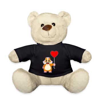 Hamster Bridal Balloon Wedding - Teddy Bear - black - Front