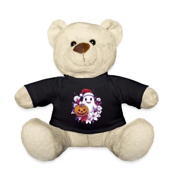 Cadeau d’Halloween fantôme avec décoration de chapeau de Noël - Nounours - noir - Devant