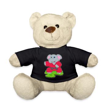 Elefant Karate Kampfsport - Teddy - Schwarz - Vorne
