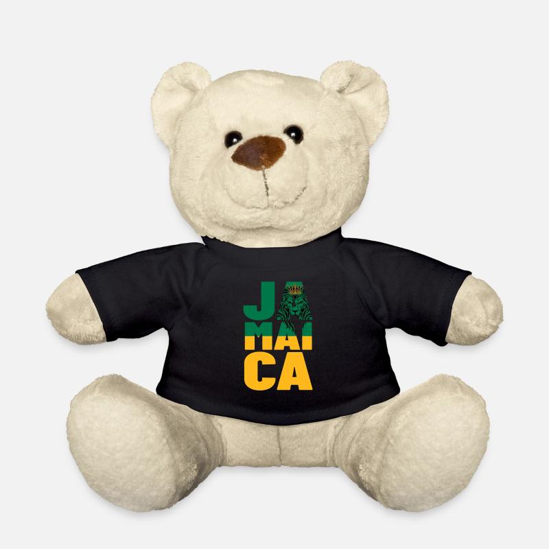 Jamaica Jamaica Rasta Raggea Rastafari Flag - Teddy Bear - black