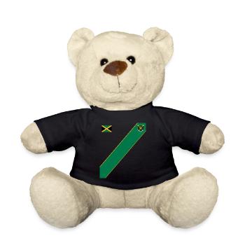 Jamaica Jamaika Rasta Raggea Rastafari Flagge - Teddy - Schwarz - Vorne