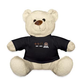 Live Love Speech Therapy Herzschlag Regenbogen - Teddy - Schwarz - Vorne