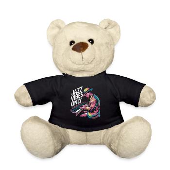 Jazz Vibes Only Musician Piano Art - Teddy Bear - black - Front