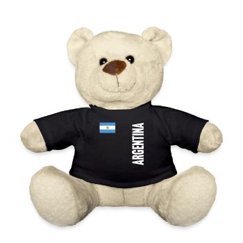 Argentinien Geschenk Argentina Argentine Flagge - Teddy - Schwarz - Vorne