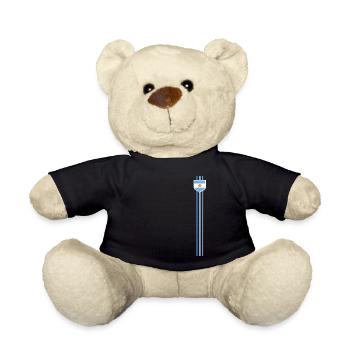 Argentine Cadeau Argentine Drapeau argentin - Nounours - noir - Devant