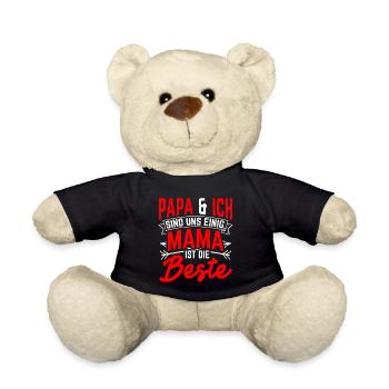 Fête des mères Maman Maman Femme Famille Meilleure Maman M - Nounours - noir - Devant