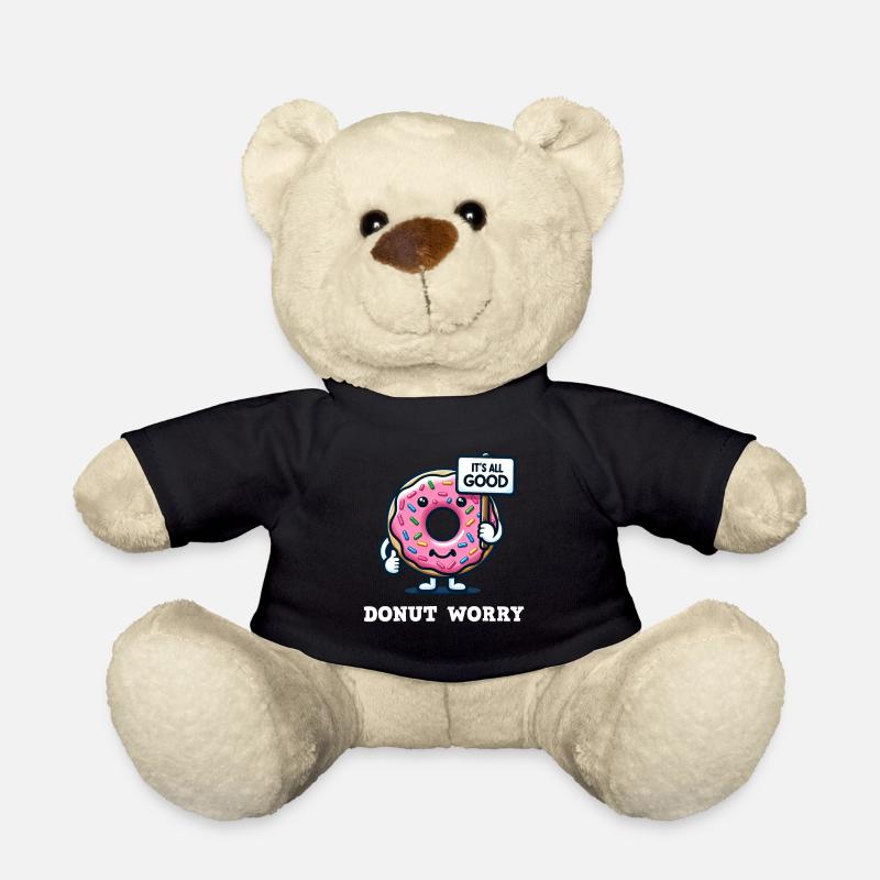 Donut Worry Niedliches Donut-Design - Teddy - Schwarz