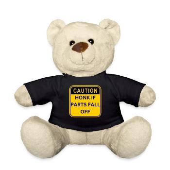 ATTENTION KLAXONNEZ SI DES PIÈCES TOMBENT - Nounours - noir - Devant