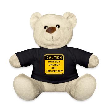 COMMENT EST MON APPEL DE CONDUITE MANGER DE LA MERDE BOUCLIER - Nounours - noir - Devant