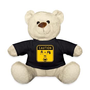 LA BIÈRE ET LES CLÉS DE VOITURE FONT LE BOUCLIER DU VOLANT - Nounours - noir - Devant