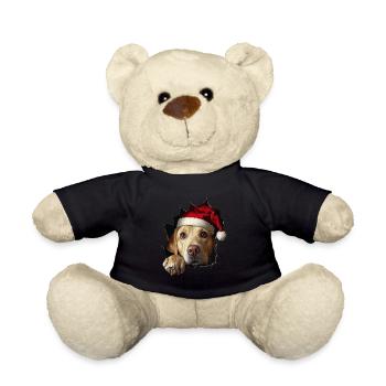 Hundebesitzer Hunde Weihnachten Weihnachts Hund - Teddy - Schwarz - Vorne