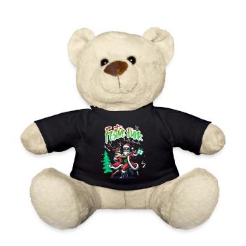 Santa Claus is dancing on xmas Christmas funny - Teddy - Schwarz - Vorne