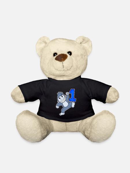 Zahl 1 Nummer Eins - Teddy - Schwarz