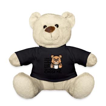 I Hate Morning People für einen Morgenmuffel - Teddy - Schwarz - Vorne