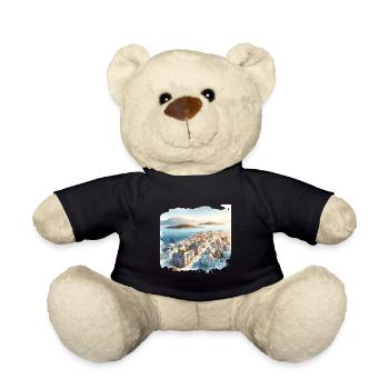 Ålesund City View Scandinavia Norway Summer - Teddy Bear - black - Front