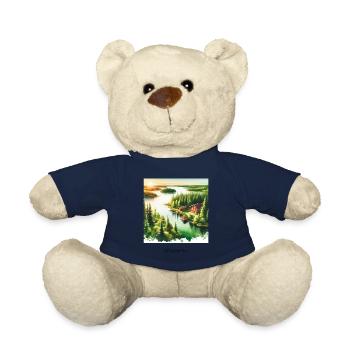 Summer Forest Rovaniemi Scandinavia Finland Nature - Teddy Bear - french navy - Front