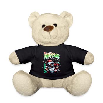 Santa Claus is dancing on xmas Christmas funny - Teddy - Schwarz - Vorne