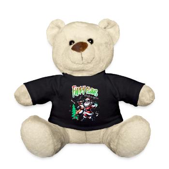 Santa Claus is dancing on xmas Christmas funny - Teddy - Schwarz - Vorne