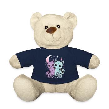 Kawaii Chat Pastel Goth Diabolique - Nounours - bleu marine - Devant