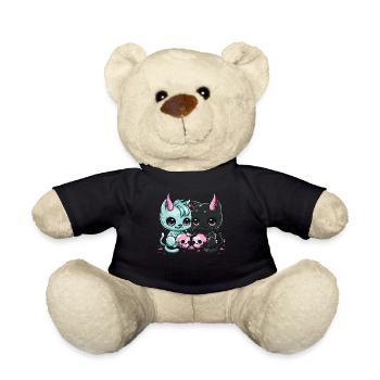 Kawaii Chat Pastel Goth Diabolique - Nounours - noir - Devant