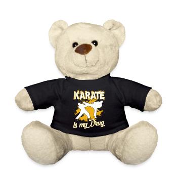 Karate Is My Drug - Teddy Bear - black - Front