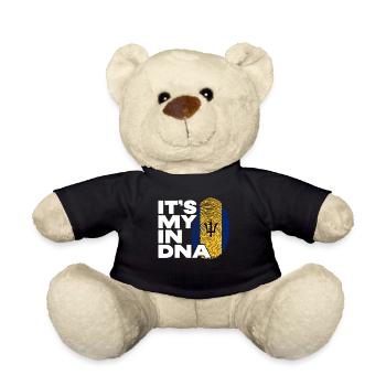 Barbados Caribbean Bajan Holiday Gift - Teddy Bear - black - Front