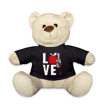 Love 4th Grade Teacher - Teddy Bear - black - Front