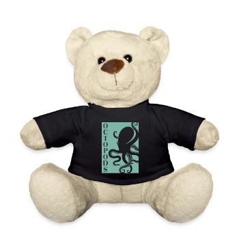Octopodes Octopoda Cephalopoda Lover Octopus - Teddy Bear - black - Front