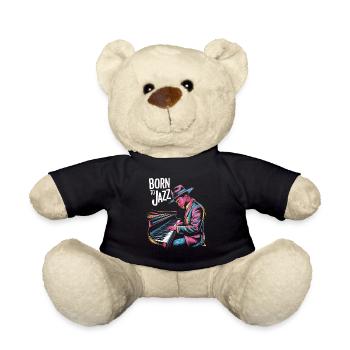 Born for jazz at the piano - Teddy Bear - black - Front