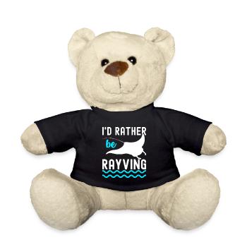 Manta Rays Great Manta Sea Creatures - Teddy Bear - black - Front