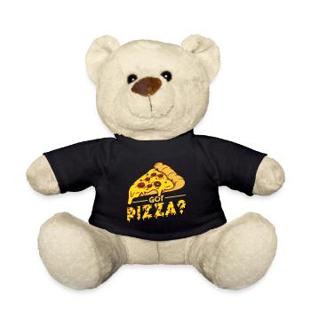 Drôle de dicton de pizza - Nounours - noir - Devant