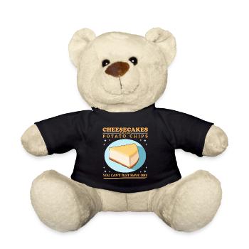 Käsekuchen Cheesecake Quarkkuchen Geschenke - Teddy - Schwarz - Vorne