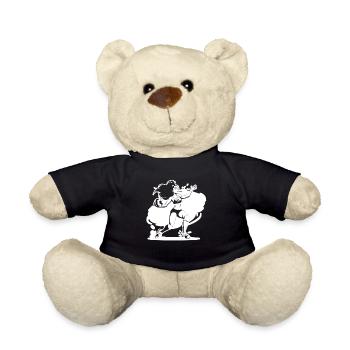 Volleyballspielerin Comic Look - Teddy - Schwarz - Vorne
