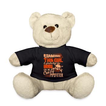Warning This Girl Is Protected By Good Pipefitter - Teddy Bear - black - Front