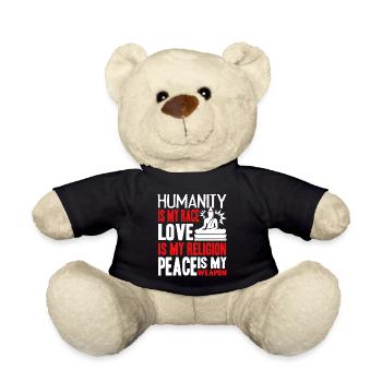 Buddha Humanity Is My Race Buddha - Teddy Bear - black - Front