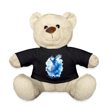 Krampus in einer Eislandschaft - Teddy - Schwarz - Vorne