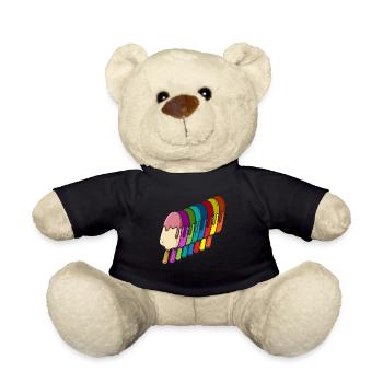 Cream Lover Rainbow - Teddy Bear - black - Front