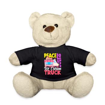 Amour paisible Amateur de camion de crème glacée - Nounours - noir - Devant
