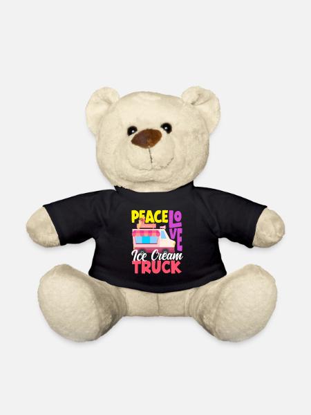 Friedliche Liebe Eiscreme Truck Liebhaber - Teddy - Schwarz