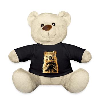 Quokka Be Quokka Happy Australien Lächeln Quokkas - Teddy - Schwarz - Vorne