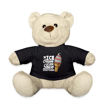 cream lovers - cream can solve everything - Teddy Bear - black - Front