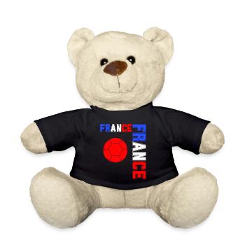 drapeau france cadeau, cadeau france drapeau - Nounours - noir - Devant