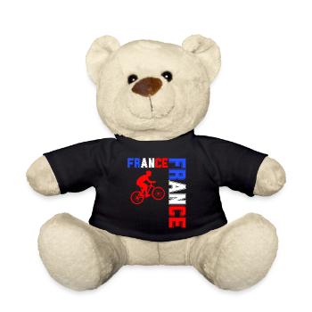 drapeau france cadeau, cadeau france drapeau Vélo - Nounours - noir - Devant